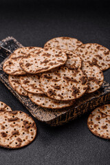 Matzah wheat bread for the Jewish holiday of passover. Kosher matzo bread