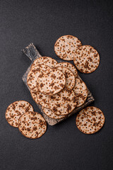 Matzah wheat bread for the Jewish holiday of passover. Kosher matzo bread