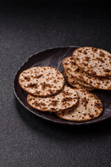 Matzah wheat bread for the Jewish holiday of passover. Kosher matzo bread