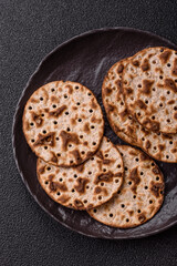 Matzah wheat bread for the Jewish holiday of passover. Kosher matzo bread