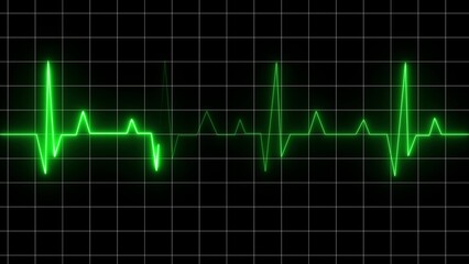 Glowing neon Abstract digital heartbeat plus icon. Cardiogram heartbeat Icon, heartbeat test icon