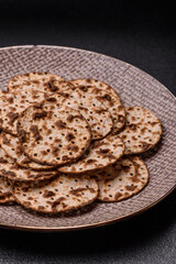 Matzah wheat bread for the Jewish holiday of passover. Kosher matzo bread