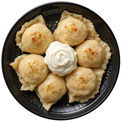 chinese steamed buns isolated on transparent background
