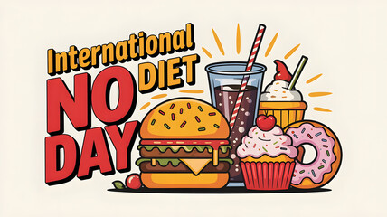  International No Diet Day celebratory Food Graphic Promoting