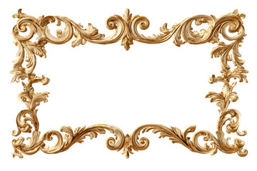 Elegant Gold Frame Ornate Design Royal Luxury