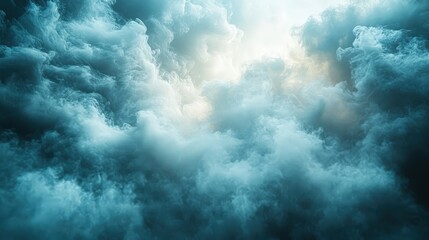 Dramatic Sky: Ethereal Clouds and Heavenly Light in Atmospheric Landscape