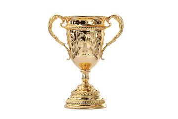 Golden Trophy Triumphant Victory Celebration Award