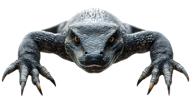 A reptilian creature with sharp claws and textured skin ideal for fantasy nature and wildlif