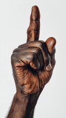 Hand gesture with extended finger