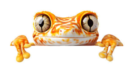 Vibrant Orange Frog with Expressive Eyes Perfect for Nature and Wildlife Themes