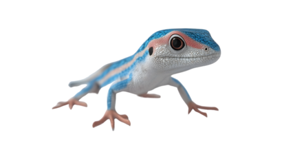Vividly Colored Lizard with Blue and Pink Patterns Perfect for Nature and Wildlife Themes Hig