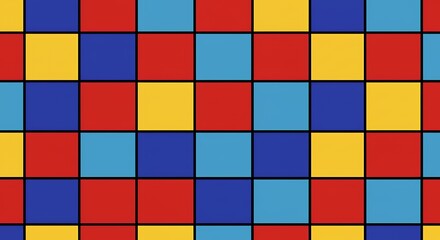 Colorful geometric square pattern