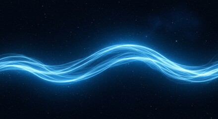 Abstract Blue Energy Wave - Glowing blue wave abstract background, perfect for technology, energy, or science themes. A sleek and modern design