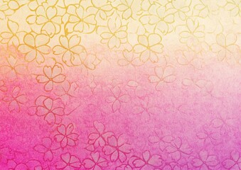 Delicate cherry blossom design, soft pastel gradient background