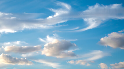 Obraz premium Serene sky breathtaking cloudscape amazing nature beauty