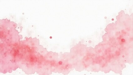 Pink and white watercolor background with abstract cloudy sky concept with color splash design and fringe bleed stains and blobs