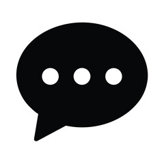 Fototapeta premium Flat Chat Icon with Conversation Dots
