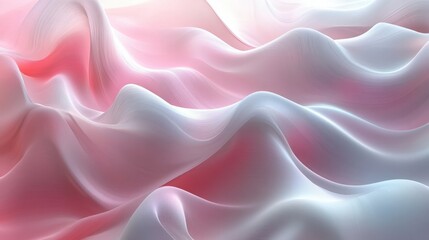 Obraz premium Abstract wavy forms with light and shadow, creating a soft, dreamy texture