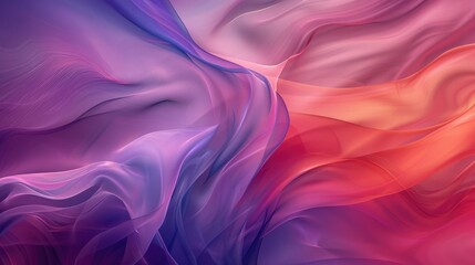 Obraz premium Abstract red and purple wave flow express the energetic signal. Seamless texture of vividness curve swirling convey sense of harmony and wonderful scene perfect for effect and graphic design. AIG51.
