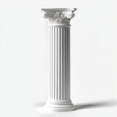 Classic column architecture isolate on white background