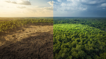 The dichotomy of forest health: juxtaposing devastation and vibrant life for World Day to Combat Desertification and Drought