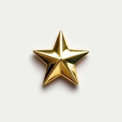Golden star decoration isolate on white background