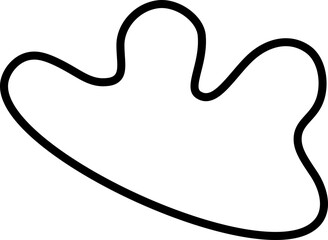 Organic outline featuring soft, unrestricted curves in a fluid motion.