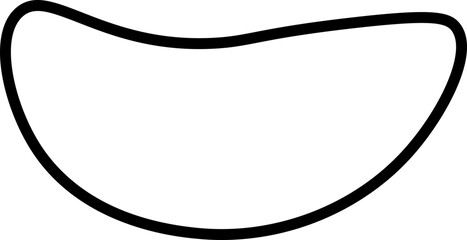 Obraz premium Freeform outline resembling gentle waves with an organic, curved structure.