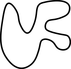 Simple, flowing shape with a natural, unrestricted outline.