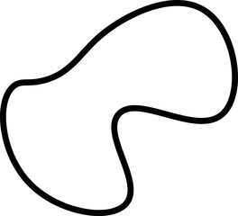 Uncomplicated, curved outline emphasizing a freeform flow.