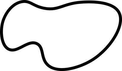 Abstract organic shape resembling a liquid form, with soft, rounded edges and fluid motion.