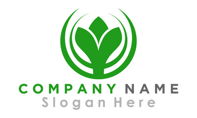 leaf design vector logo