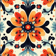 Ornate floral tile pattern (1)