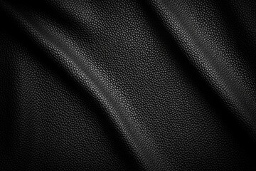 Fototapeta premium Detailed Dark Black Leather Texture Closeup Fabric Pattern Material Surface 77 characters