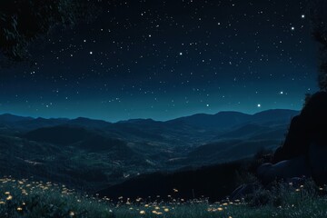 Beautiful time lapse of stars journeying across a clear night sky in the mountains, Beautiful time lapse of the stars moving across the night sky
