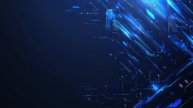 Abstract blue digital technology background