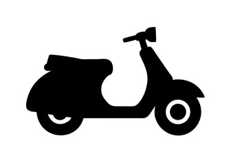 Obraz premium scooter silhouette drawing on transparent background for web and graphic design