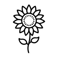 sunflower clearer with large center on transparent background for web and graphic design