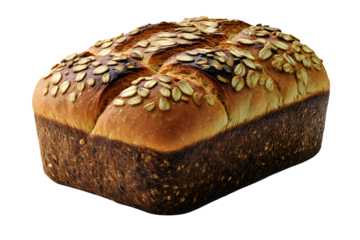 Baked Oat Loaf of Bread Golden Crust Rustic Style Food Photography