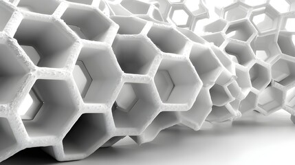 Honeycomb cell structure texture white clean minimal pattern inspiring modern architectural and design motifs