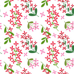 Seamless pattern with cute flowers.