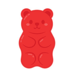 Jelly bears fruit gummy. Character Illustrator vector design.