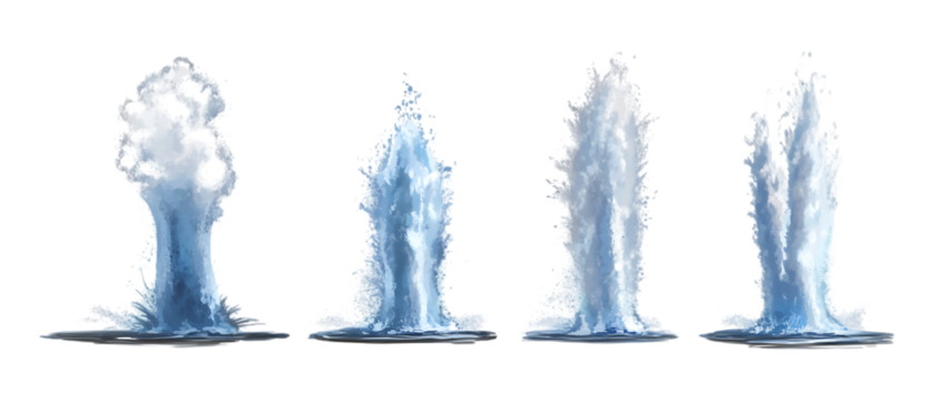 Pack of Geyser Against Transparent Background for Appliance Catalogs, Plumbing Ads, or Home Improvement Projects