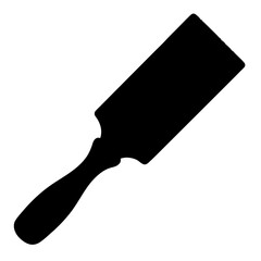 Silhouette of a Vintage Smoothing Plane, Old Hand Tool for Woodworking