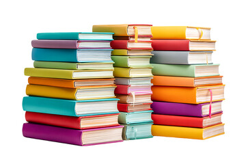 Colorful Book Stacks Knowledge Joyful Reading