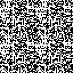Fototapeta premium A small square QR code for mobile devices without the position detection pattern, designed for scanning with a white background.