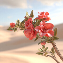 Delicate Pink Azalea Flowers Blooming Close-Up Dreamy Background