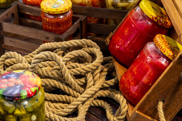 Canned tomato. Homemade canned tomatoes