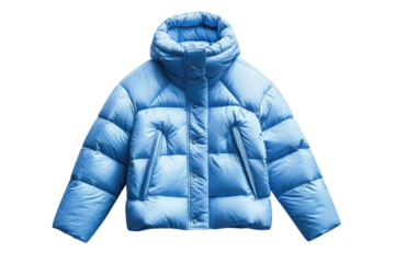 Light blue puffer jacket stylish winter warmth cozy and chic outerwear for cool weather soft fabric