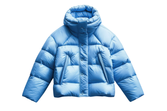 Light blue puffer jacket stylish winter warmth cozy and chic outerwear for cool weather soft fabric